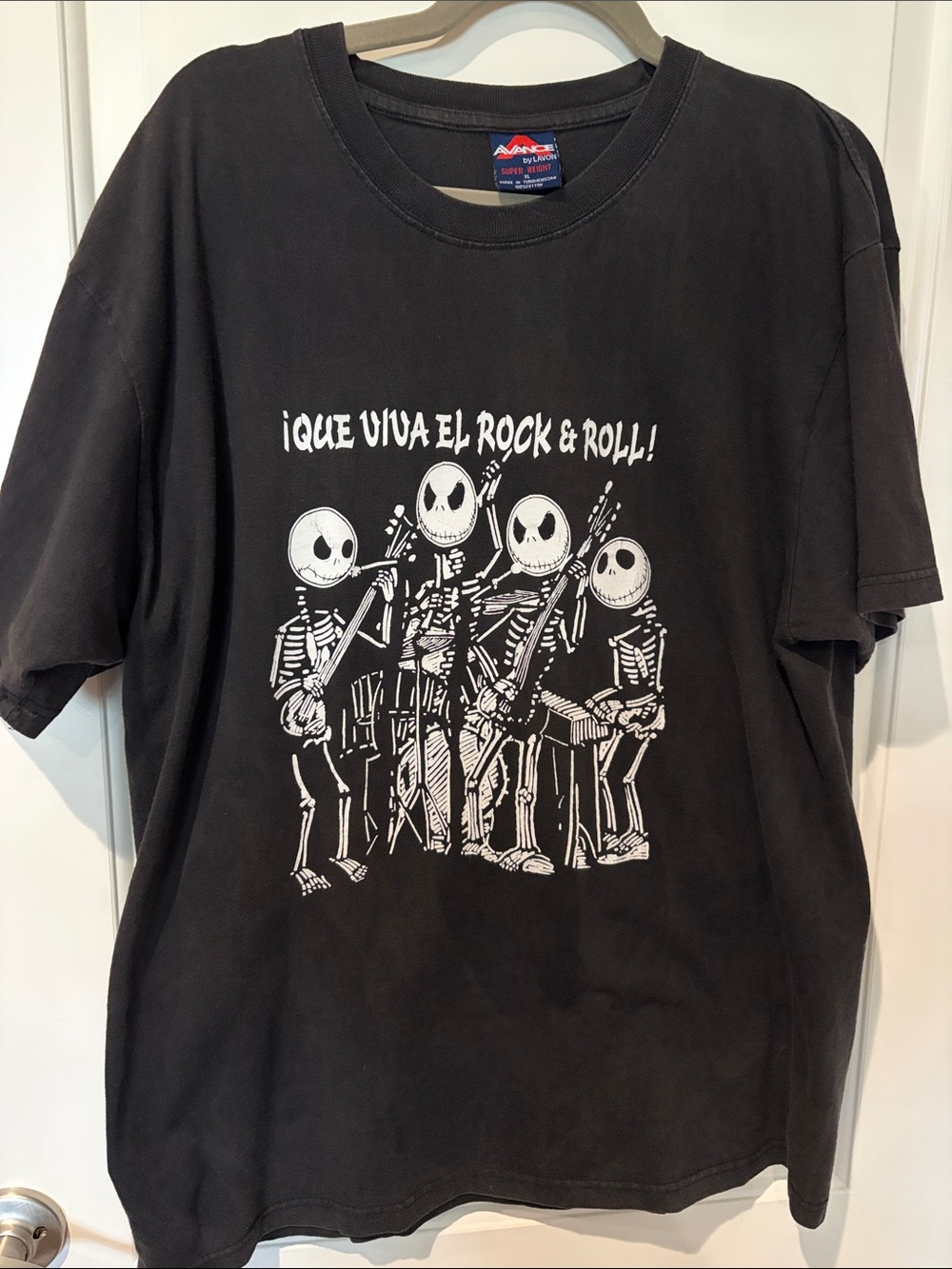 Nightmare before Christmas Black Graphic Skeleton Band Tee